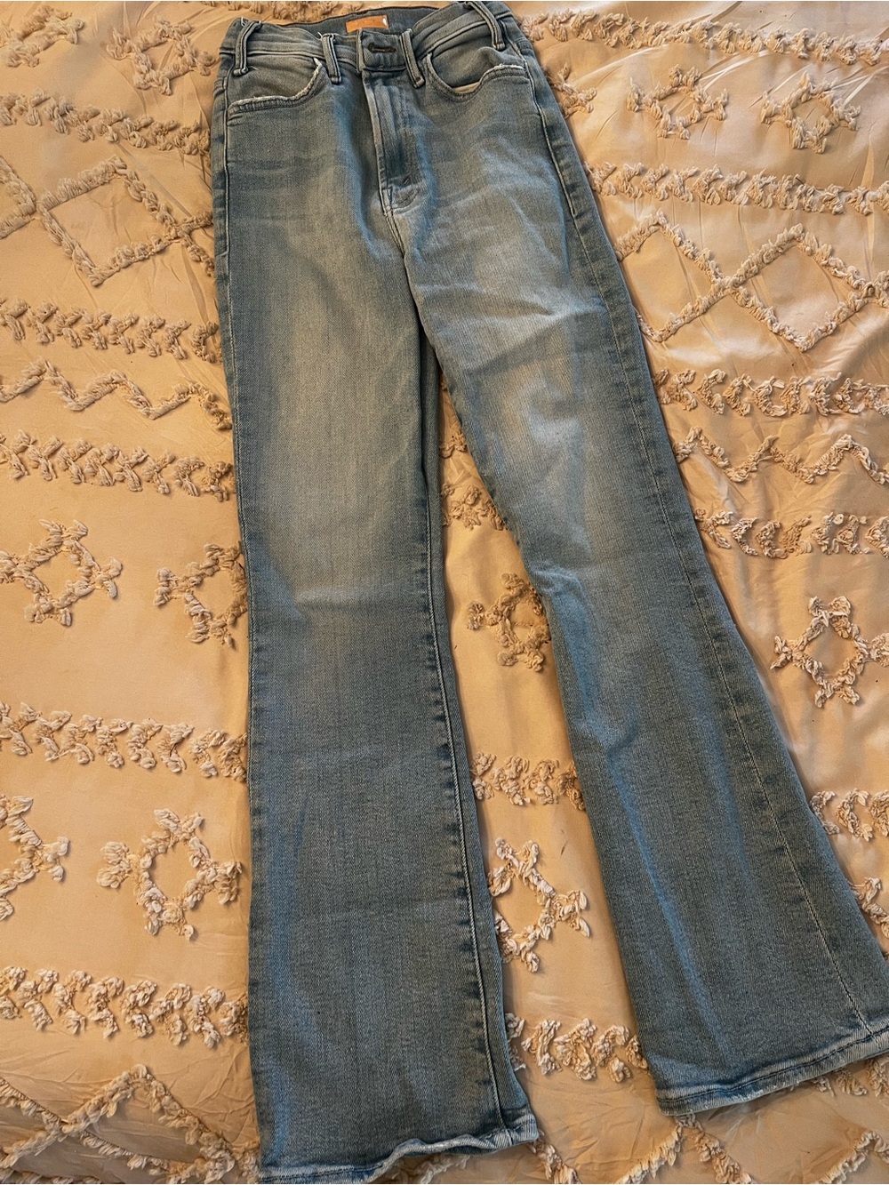 MOTHER Women's Flare Jeans in Light Blue Denim